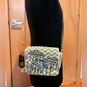 Umbrella and Rain Beaded Bag